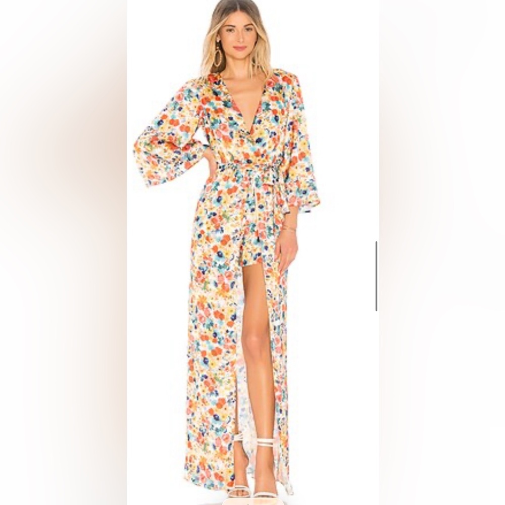 Floral Maxi Dress with Belt